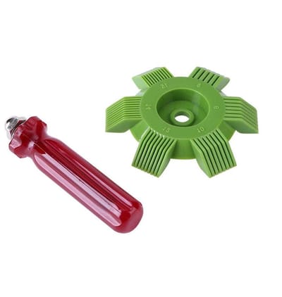 Kam Stijltang Cleaner - Condensor Reiniger - Airco Vinnen Recht Maken - Verschillende Vinnen Afstanden - Compact Ontwerp - Groen Rood