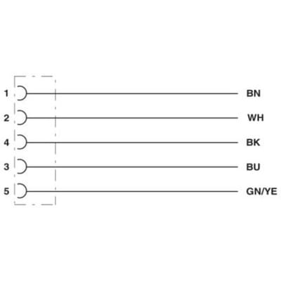 Phoenix Contact 1453889 Sensor/actuator aansluitkabel M12 Aantal polen (sensoren): 5 Bus 5.00 m 1 stuk(s) Piece