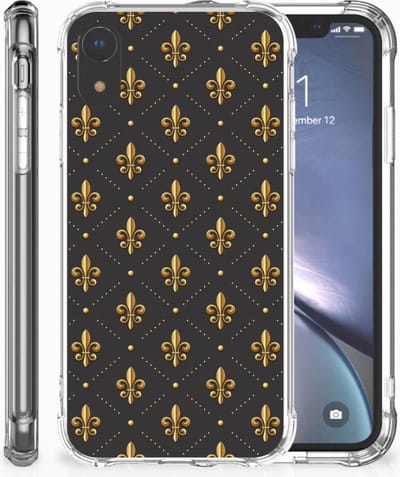 Apple iPhone Xr Doorzichtige Silicone Hoesje Franse Lelie