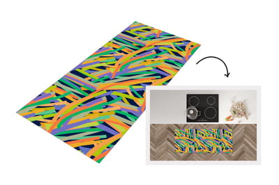 Keukenloper - Loper keuken - Jungle - Patronen - Abstract - 120x50 cm - Keukenloper vinyl