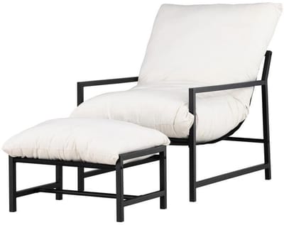 Svea - Andre lounge stoel - zwart/beige