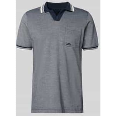 regular fit poloshirt van puur katoen model 'OPEN COLLAR POLO'