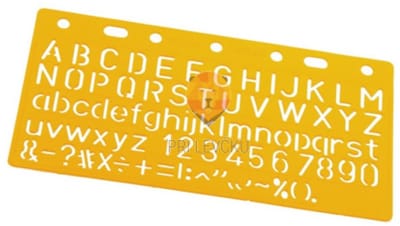 Standardgraph - tekensjabloon - alfabet 10 mm