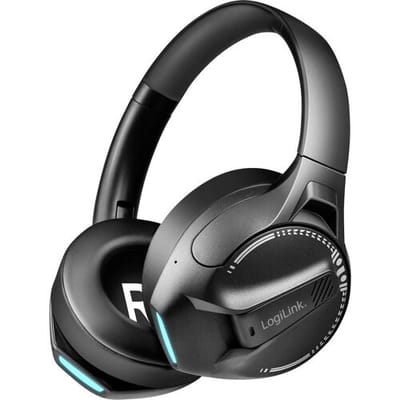 LogiLink BT0070 Over Ear koptelefoon Bluetooth Zwart Ruisonderdrukking (microfoon) Headset, Hoofdband Gamen