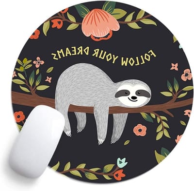 Kawaii Muismat 20 x 20 cm - Zwart, Schattig Ontwerp, Ideaal voor Thuis en Kantoor