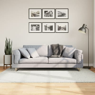 vidaXL Vloerkleed OVIEDO laagpolig 140x200 cm crèmekleurig