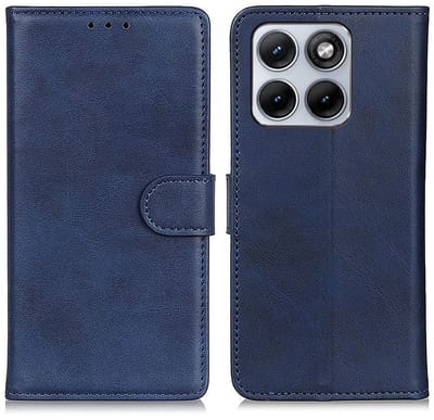 Coverup Hoesje - Geschikt voor Motorola Edge 70 Fusion Hoesje - Coverup Luxe Book Case - Blauw