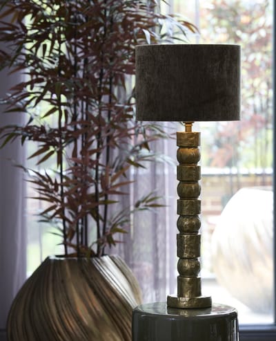 Light & Living Tafellamp Akti 58cm - Antiek Brons (excl. kap)
