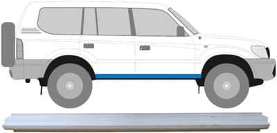 Reparatie dorpel voor Toyota Land Cruiser J90 1996-2002 / Links = Rechts