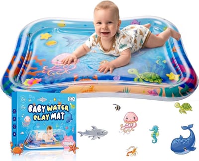 Solvix waterspeelmat fontein - Babywatermat - PVC - Extra groot 95 x 76 cm - Stimuleert sensorische ontwikkeling - Voor baby's van 3 tot 12 maanden