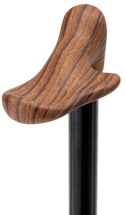 MultiMotion wandelstok met anatomisch handvat met houtprint - Links