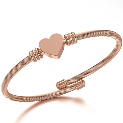 Malinsi® Armband Dames Unique Hart - Rose Gold Plated RVS - Armbandjes Verstelbaar - Armbandje Vrouw