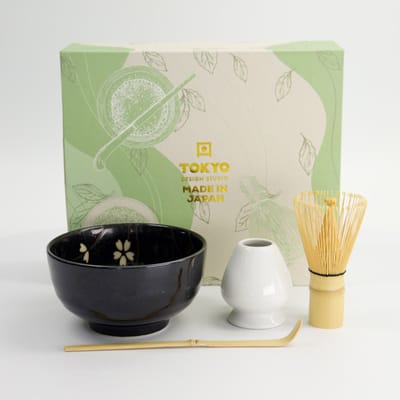 Tokyo Design Studio – Matcha Geschenkset – Sakura – Zwart – 12.7x7cm
