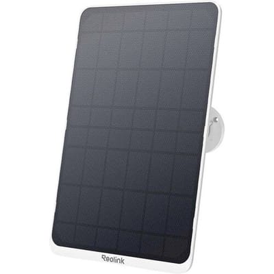 Reolink 12W Zonnepaneel Wit, Continue Stroomvoorziening voor Draadloze Buitencamera's, Compatibel met TrackMix/Argus PT Ultra/Duo 2/Eco Ultra/3 Ultra, IP65 Weerbestendig, met 4 Meter Kabel & 360° Verstelbare Beugel