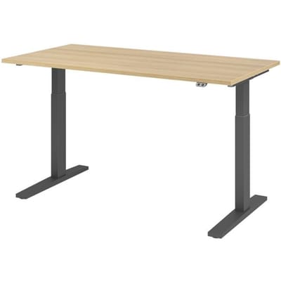XMKA 16 G | Bureau - 160 x 80 Eiken Tafelhoogte I Elektrisch in hoogte verstelbaar