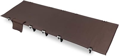 Campingbedje Opvouwbaar - Kampeerbed Lichtgewicht - Buiten Ontspannen - Snelle Installatie - 187x60cm - Bruin