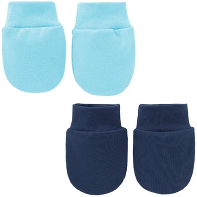 Dailygoods- Krabhandschoenen 2 paar - Katoenen Wanten - Antislip - Voor Baby's 0-6 Maanden - Zacht en Comfortabel - Duurzaam Materiaal - Babyhandschoenen
