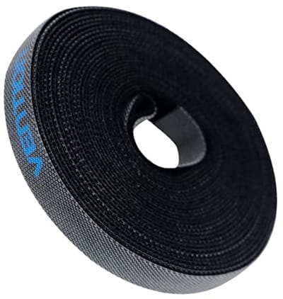 Verlengkabel 5m - Zwart, Nylon, 1 stuk