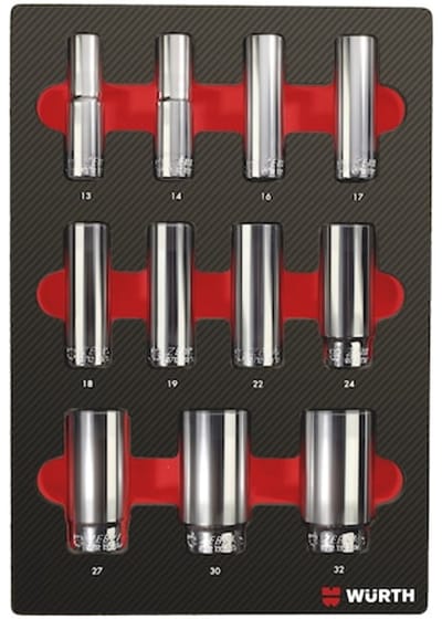 Wurth - Systeemassortiment 4.4.1, dopsleutel 1/2 inch, lang, zeskant - Systeemassortiment 4.4.1, dopsleutel 1/2 inch, lang, zeskant x 1 st