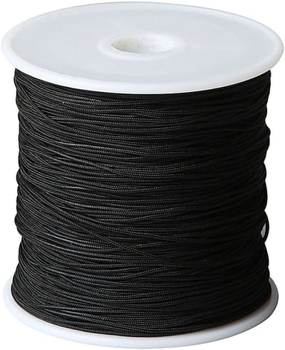 Polyester Koord Zwart | Polyester Draad | Hobby Koord | Sieraden Koord | Macramé Koord | 2mm | 50m | 1 rol