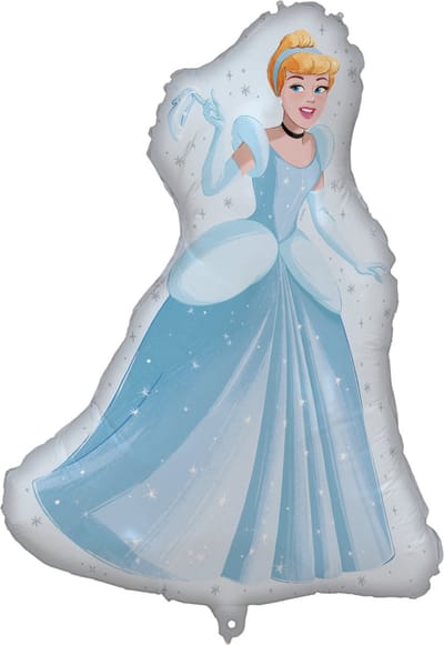 Folieballon - Prinses Lichtblauwe Jurk - 97 cm - Helium- en Luchtvulling