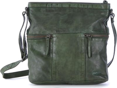 Bear Design Medium Crossbodytas / Schoudertas Dames - Leer - Chessie - Groen