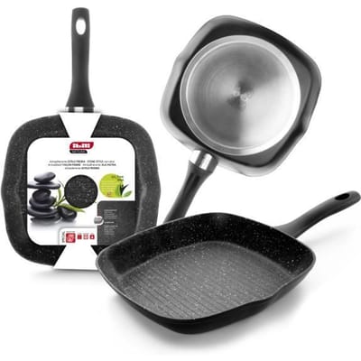 Grill - IBILI - Natura - 28 x 28 cm - Aluminium - Antiadhésif - Compatible induction