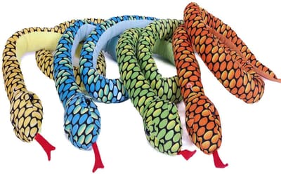 PIA Soft Toys-Set van 4 Pluche Slang Knuffels 4 ass. 120 cm