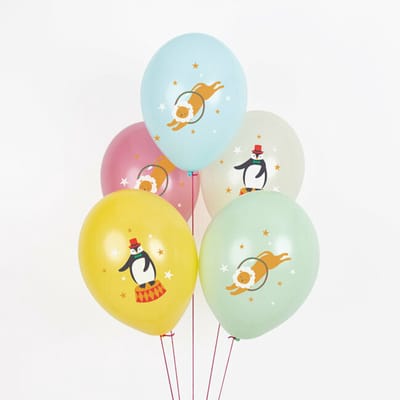 My Little Day bedrukte ballonnen circus mix - 5 ballonnen - themafeest