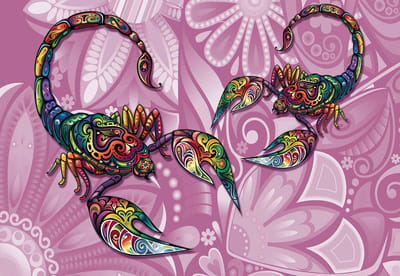 Fotobehang Scorpions Flowers Abstract Colours | XL - 208cm x 146cm | 130g/m2 Vlies