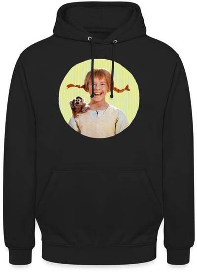Pippi Langkous Portret Pippi Met Meneer Nilsson Hoodie Unisex