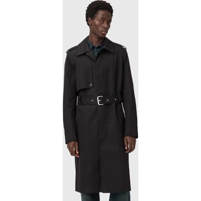 AllSaints Bastille Trench Black Taglia: S | Trench Outlet | Uomo | Nero