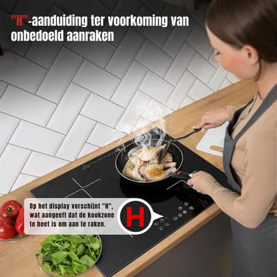 Core® Elektrische Kookplaat 4 Pits - Elektrische Fornuis - Elektrische Kookplaat Vrijstaand - 4 Kookzones - Kinderslot - Zwart - 52cm x 59cm x 6cm