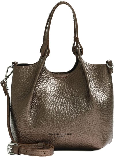 GIANNI CHIARINI Leren handtas schoudertas Dua Handbag Moon brons