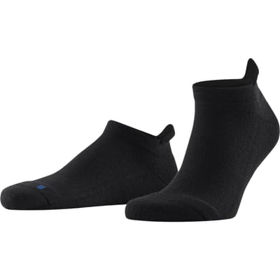FALKE Cool Kick kort eenkleurig functioneel materiaal sneakersokken enkelsokken unisex zwart - maat 39-41