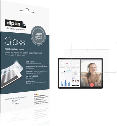 dipos – 2x Matte Pantserfolie geschikt voor TABWEE T12 Pro | 9H Screenprotector
