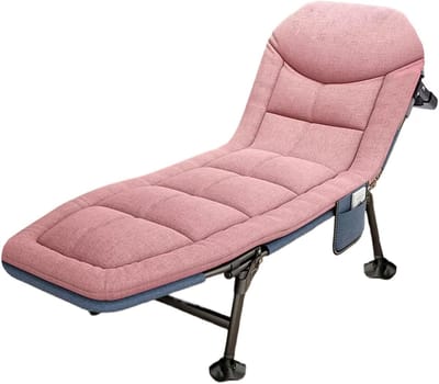 Opklapbed 1 Persoon - Logeerbed Draagbaar - Ruimtebesparend Slapen - Vijf Posities Rugleuning - 300kg Draagvermogen - Grijs