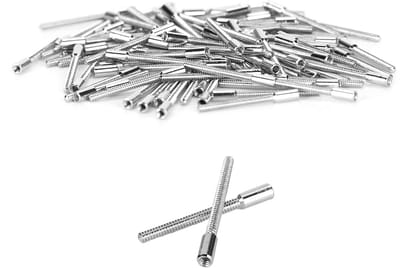 Dailygoods- Horlogereparatieset 100 stuks - Optrekspindel 0,9 mm - Professioneel Gereedschap - Hoogwaardig Staal - Klein en Praktisch - Lange Levensduur - Horloge Gereedschap