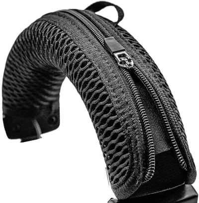 Dailygoods - Hoofdbandhoes compatibel met ATH M50 M50s M50BT M40X M40 M35 M30 MSR7 Hoofdtelefoon Ademend Mesh Stof Padding Covers-Series & Meer (zwart)