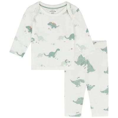 Prénatal baby pyjama dino Ivory White 50 heren