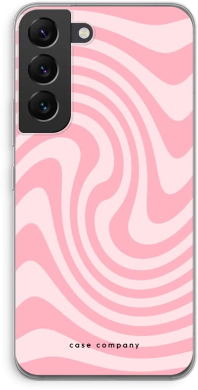 Case Company® - Hoesje geschikt voor Samsung Galaxy S22 hoesje - Swirl Roos - Soft Cover Telefoonhoesje - Bescherming aan alle Kanten en Schermrand