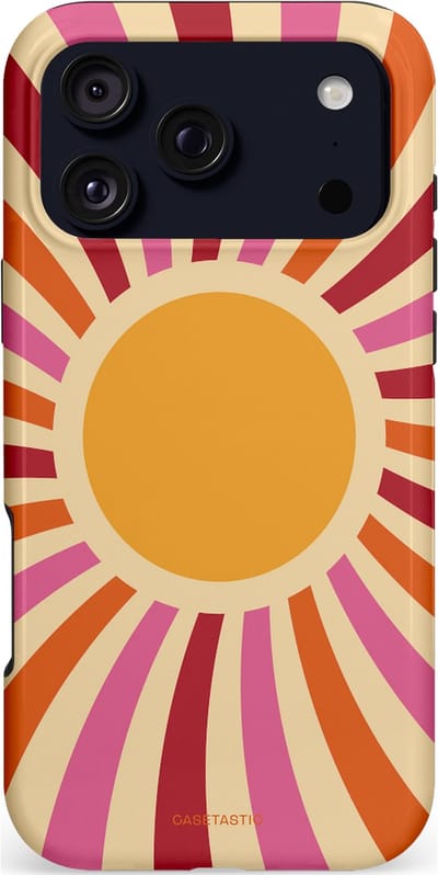 Casetastic hoesje geschikt voor Apple iPhone 17 Pro Max - MagSafe - Dubbellaagse bescherming - Retro licht - Fashion Case - Beige Terracotta Roze Bordeaux