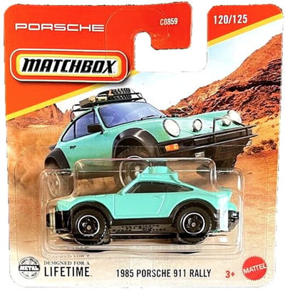 MATCHBOX 1985 PORSCHE 911 RALLY DAKAR 120/125 TURQUISE 1:64 METAL