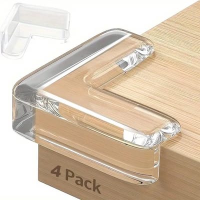 4 Stuks Hoekbeschermers Hoekbeschermer Voor Tafel, Doorzichtige Meubelhoekbeschermer En Randveiligheidsbumpers Voor Tafelranden En Scherpe Hoeken - Proofingbeschermer (L-vorm)