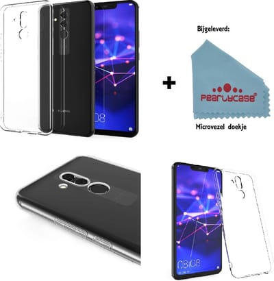 Pearlycase® Transparant Siliconen TPU hoesje Geschikt voor Huawei Mate 20 Lite