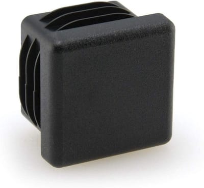 Lamellenpluggen Zwart - Buispluggen Vierkant - Meubels Beschermen - Gemaakt in Duitsland - 22 x 22 mm - Zwart