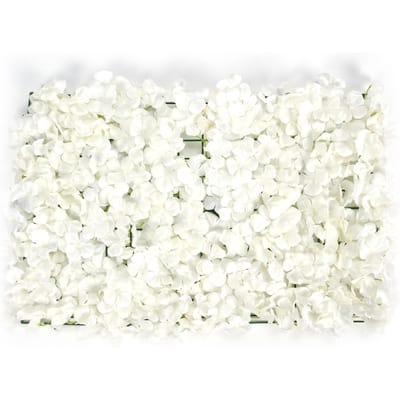 Mur de Fleurs Artificielles DIY Décoration de Fleurs en Soie pour Mariage Fête Fond de Scène Blanc white