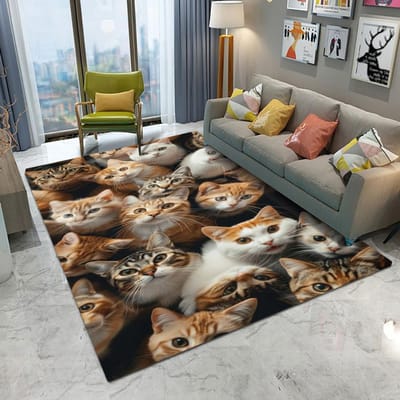 Veel Schattige Mooie Kat Kitten Tapijt Woonkamer Bank Slaapkamer Studeerkamer Keuken Entree Deurmat Antislip Kawaii Huisdecoratie Kleed 50x80cm