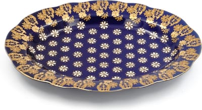 Decoratie Schaal / Chinese Schaal – Porselein – Blauw - 36x27cm