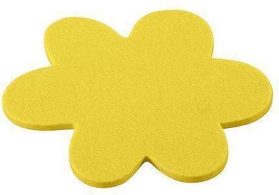 Daff Placemat - Vilt - Bloem - 30 cm - Citron - Geel